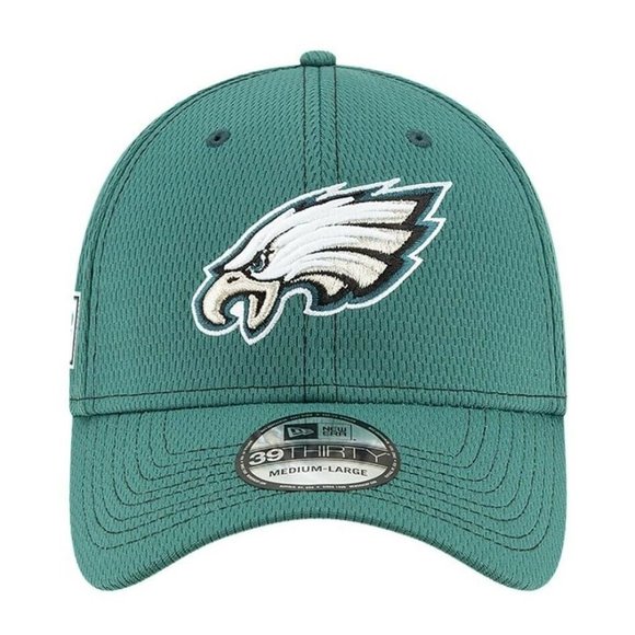 Philadelphia Eagles New Era 2019 NFL Official Sideline 39THIRTY Stretch Fit Hat - Picture 2 of 5